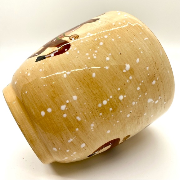 Tabletops Unlimited • Hand Painted Winter Wonderland Reindeer Mug 20oz - Picture 9 of 15